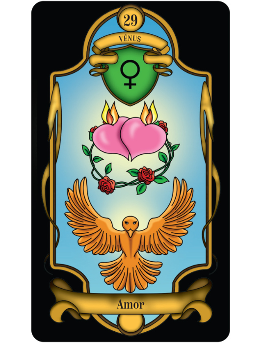 Carte oracle "Amor" de l'oracle Le Belline astrologique.