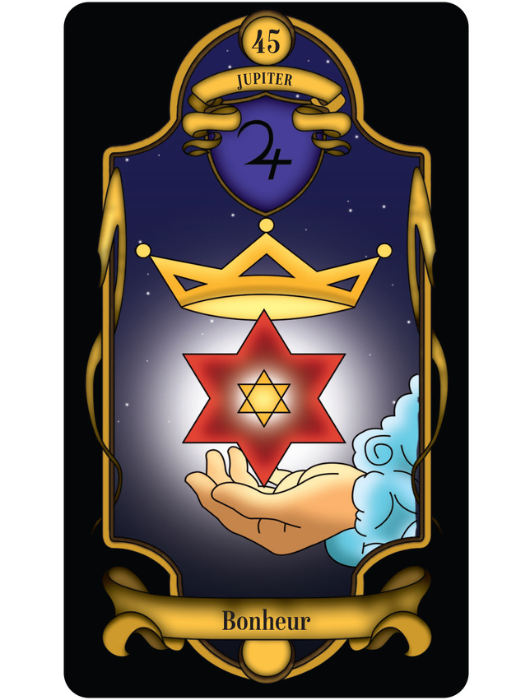 Carte oracle "Bonheur" de l'oracle Le Belline astrologique.