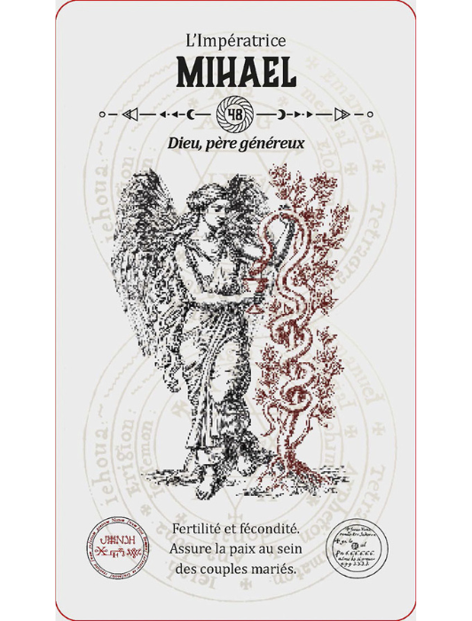 Carte de l'Impératrice avec l'ange Mihael du Tarot Angélique.
