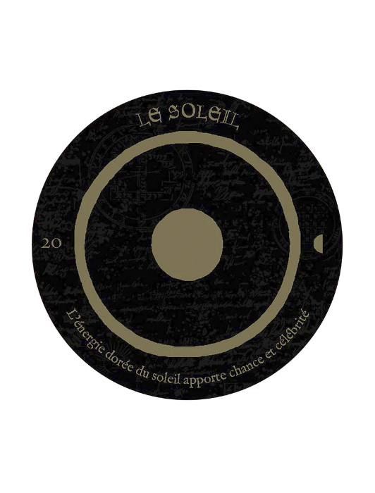 Carte oracle "Le soleil" - L'énergie dorée du soleil apporte chance et célébrité - de l'oracle des symboles magiques.