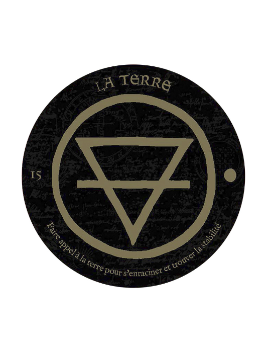 Carte oracle "La Terre" - Faire appel à la terre pour s'enraciner et trouver la stabilité - de l'oracle des symboles magiques.