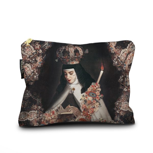 Dos de la trousse-pochette en velours "Prayer" de la créatrice Voglio Bene.