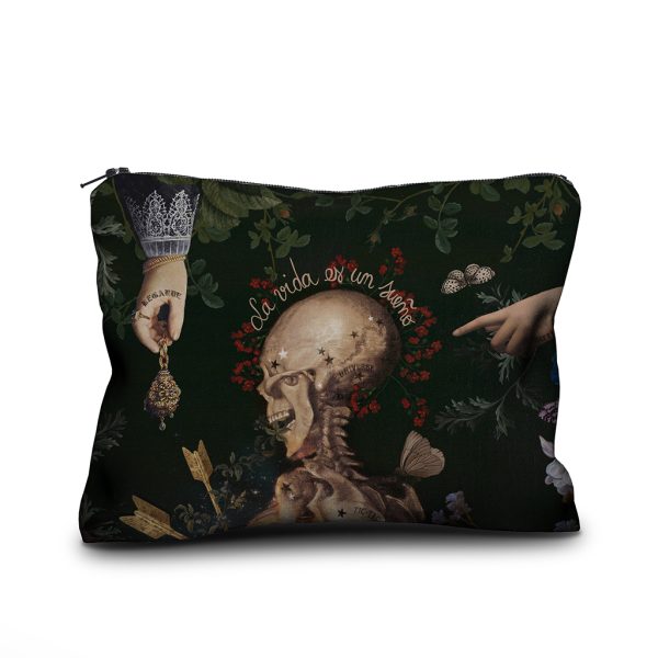 Trousse-pochette en velours "La vida es un sueño" de Voglio Bene.