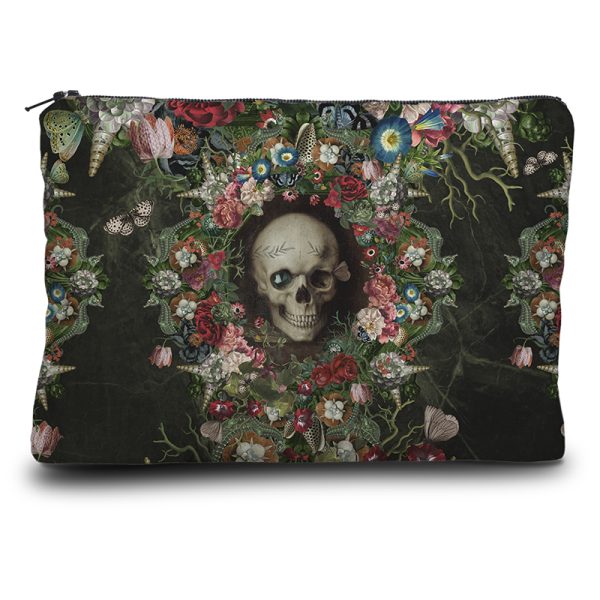 Verso du porte-monnaie L'Ecume des jours avec son style rock et baroque. Un accessoire Voglio Bene.