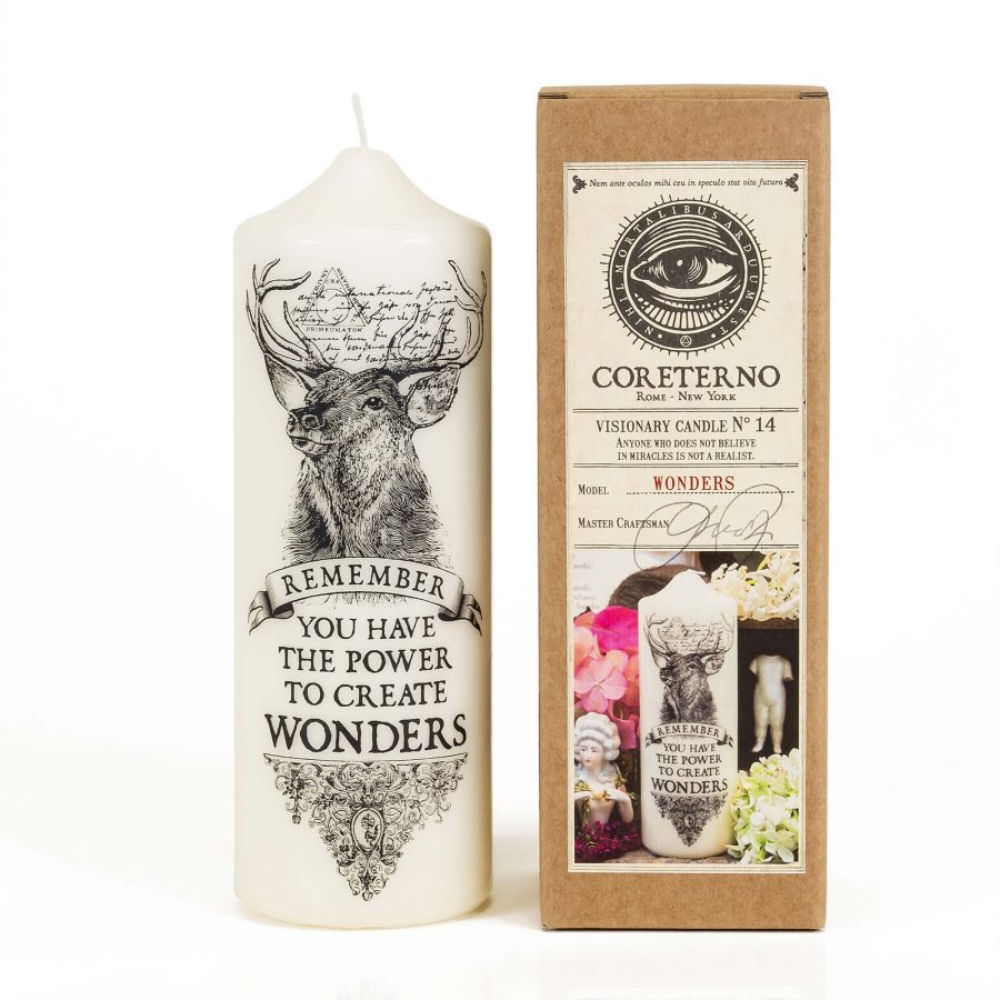 Bougie "Wonders" et son coffret Coreterno.