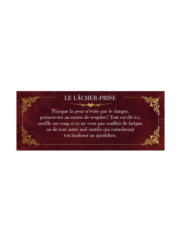 Carte message du petit oracle "Dis-moi que tu m'aimes" sur le lâcher-prise. 