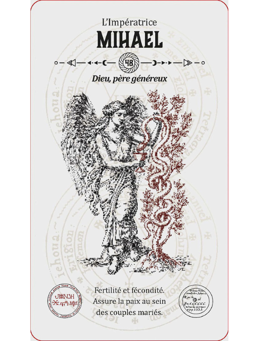 Carte de l'Impératrice avec l'ange Mihael du Tarot Angélique. 