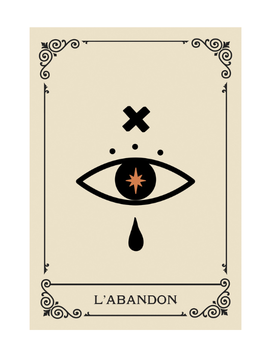 Carte oracle de l'abandon, de l'oracle du cri des âmes. 