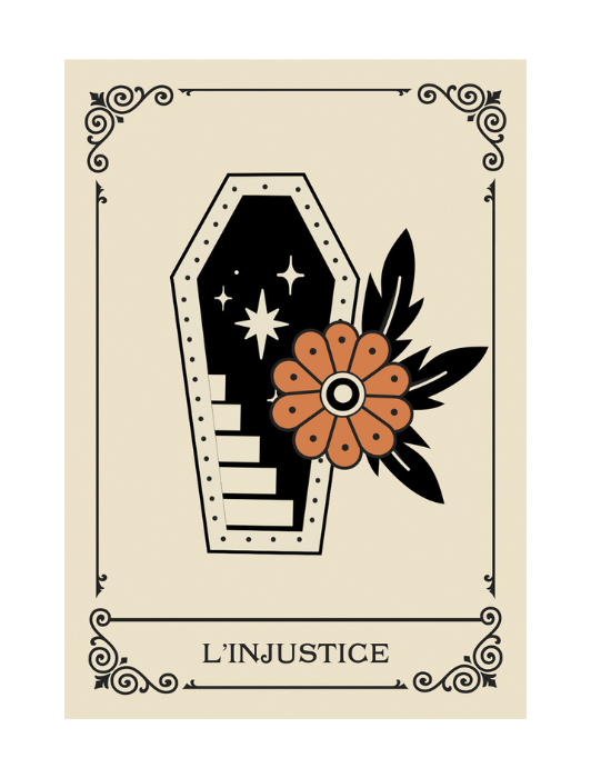 Carte oracle de l'injustice, de l'oracle du cri des âmes. 