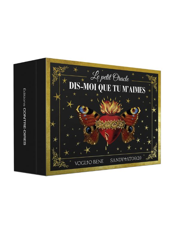 Coffret du petit oracle "Dis-moi que tu m'aimes" par Voglio Bene et Sandytatoo.