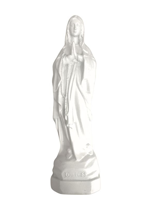 Statuette de Notre Dame de Lourdes de couleur blanche de la marque J'ai vu la vierge.